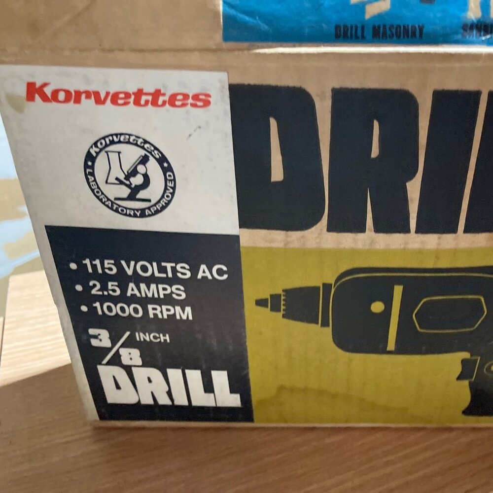 vintage 3/8 in drill korvette brand